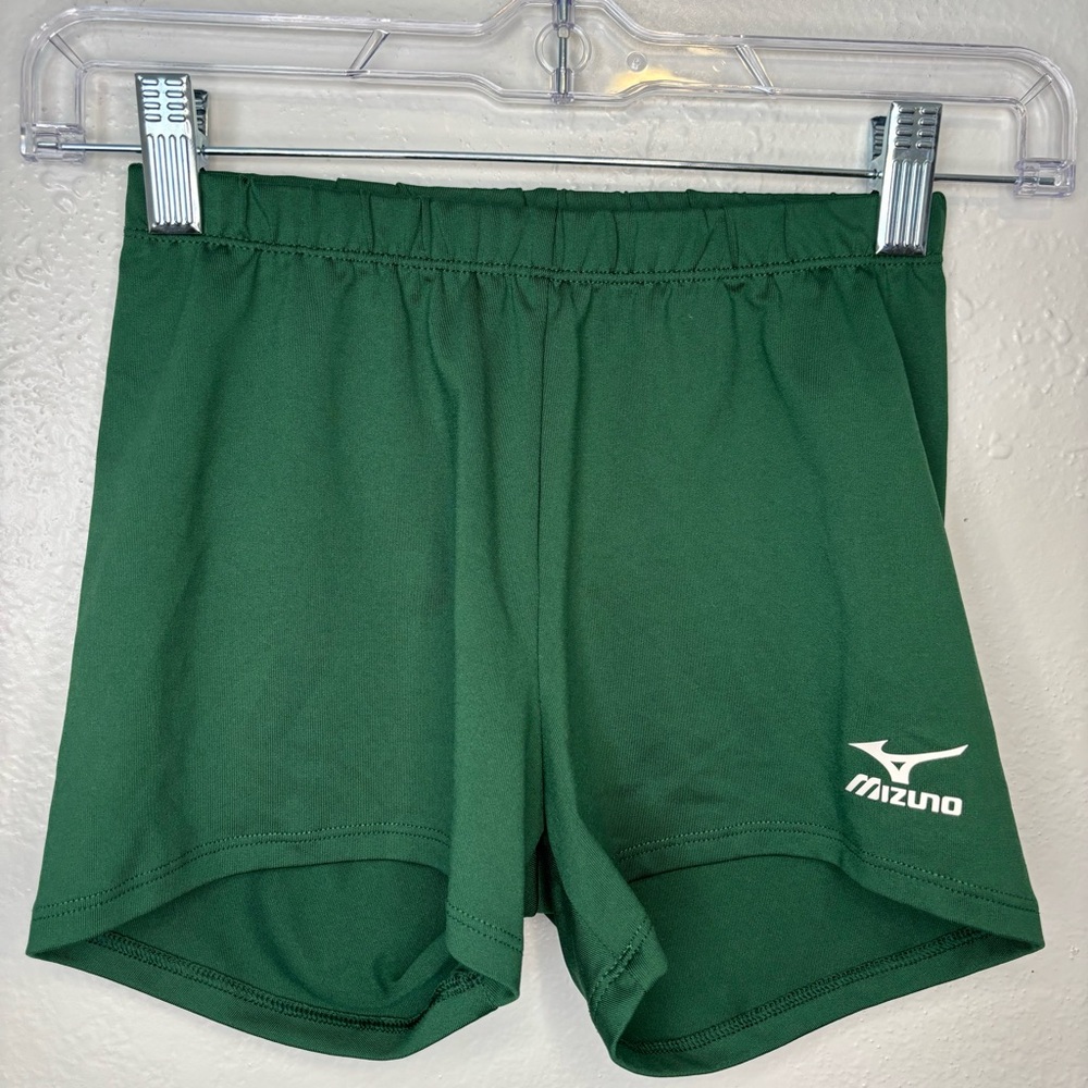 Mizuno Green Spandex Volleyball‎ Shorts Workout Sz S Small Training Sports NWOT